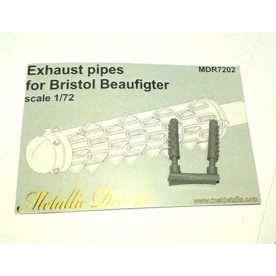 Metallic Details MDR7202 -1/72 - Detailing Set Bristol Beaufighter Exhaust pipes