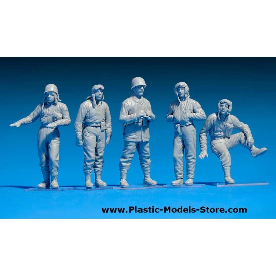 U.S. tank crew. NW Europe 5 fig. WWII 1/35 Miniart 35070