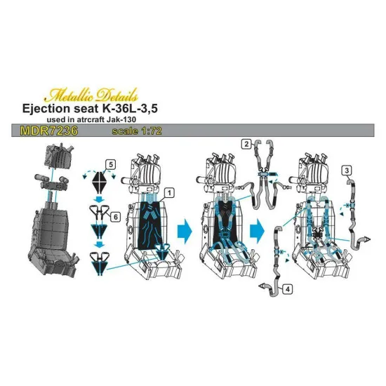 Metallic Details MDR7236 -1/72 - Detailing Ejection seat K-36L-3.5