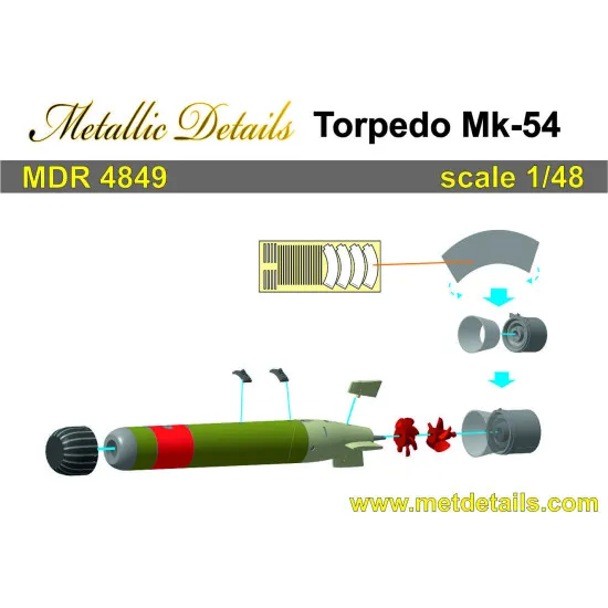 Metallic Details MDR4849 - 1/48 - Torpedo Mk-54