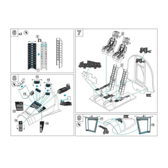 Metallic Details MDR 4836 - 1/48 scale Cockpit set Su-34(Kitty Hawk, Hobby Boss)