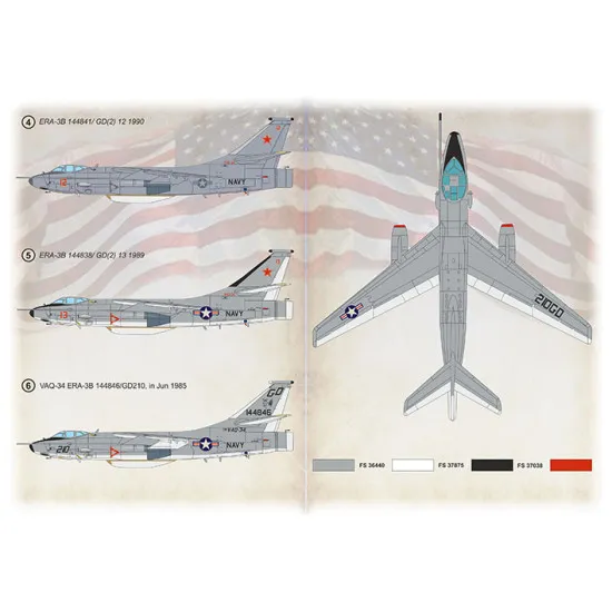 Print Scale 72-438 - 1/72 ERA-3B Skywarrior Electronic Aggressors Part 1 decal