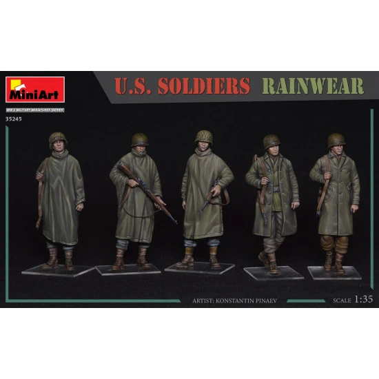 Miniart 35245 - 1/35 US military in raincoats scale plastic model kit