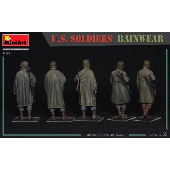 Miniart 35245 - 1/35 US military in raincoats scale plastic model kit