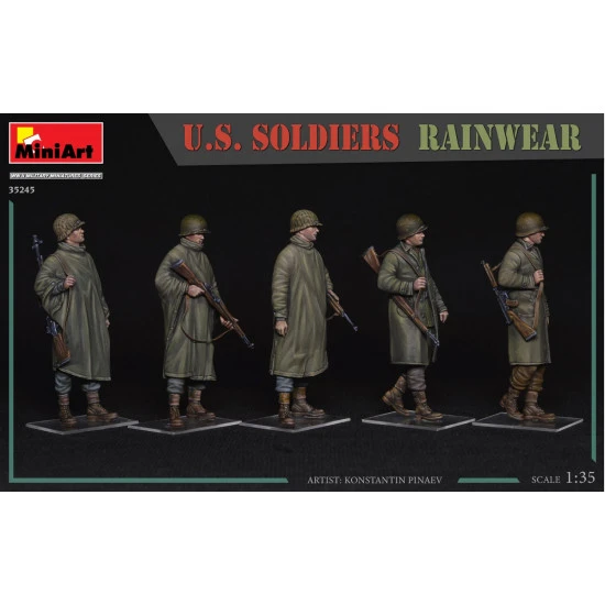 Miniart 35245 - 1/35 US military in raincoats scale plastic model kit