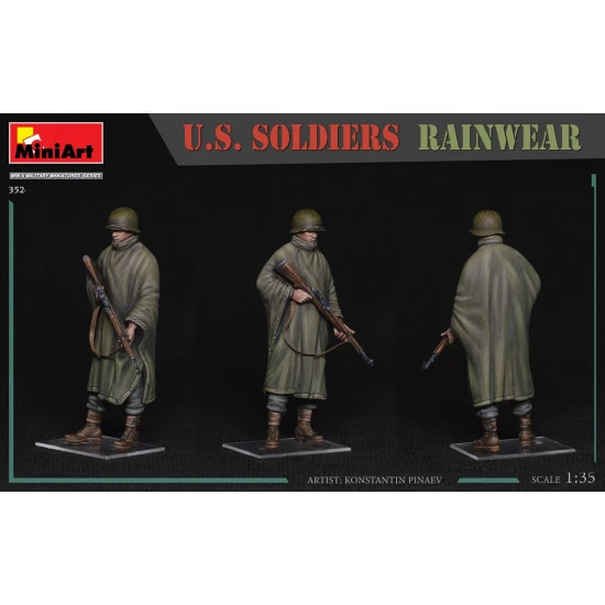 Miniart 35245 - 1/35 US military in raincoats scale plastic model kit