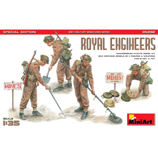Miniart 35292 - 1/35 Royal Engineers. Special issue scale plastic model kit