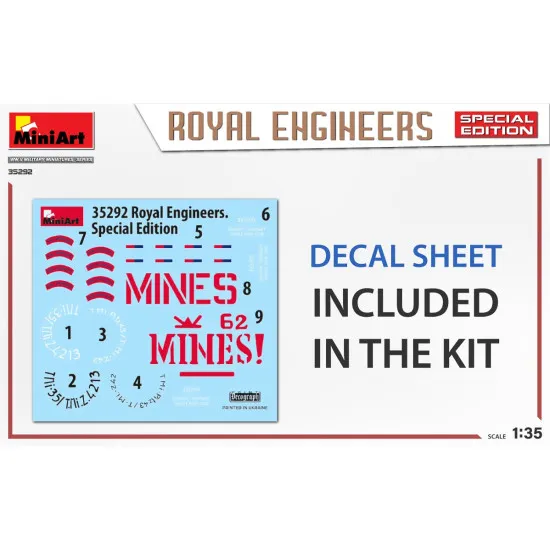 Miniart 35292 - 1/35 Royal Engineers. Special issue scale plastic model kit
