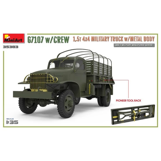 Miniart 35383 - 1/35 US Army Truck G7107 4X4 1.5T (Metal Side) scale model kit