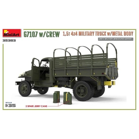 Miniart 35383 - 1/35 US Army Truck G7107 4X4 1.5T (Metal Side) scale model kit
