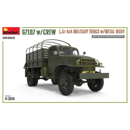 Miniart 35383 - 1/35 US Army Truck G7107 4X4 1.5T (Metal Side) scale model kit