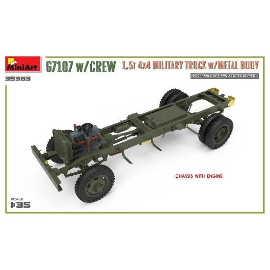 Miniart 35383 - 1/35 US Army Truck G7107 4X4 1.5T (Metal Side) scale model kit