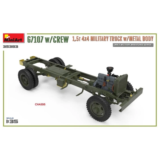 Miniart 35383 - 1/35 US Army Truck G7107 4X4 1.5T (Metal Side) scale model kit