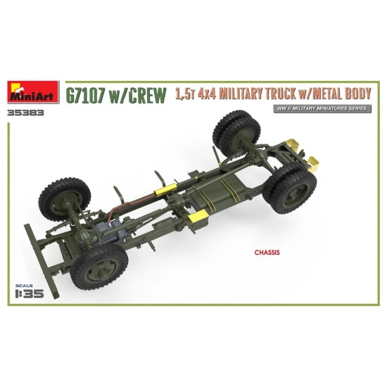 Miniart 35383 - 1/35 US Army Truck G7107 4X4 1.5T (Metal Side) scale model kit
