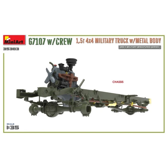 Miniart 35383 - 1/35 US Army Truck G7107 4X4 1.5T (Metal Side) scale model kit