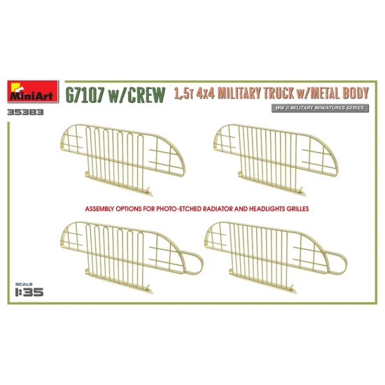 Miniart 35383 - 1/35 US Army Truck G7107 4X4 1.5T (Metal Side) scale model kit