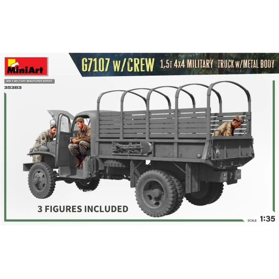 Miniart 35383 - 1/35 US Army Truck G7107 4X4 1.5T (Metal Side) scale model kit