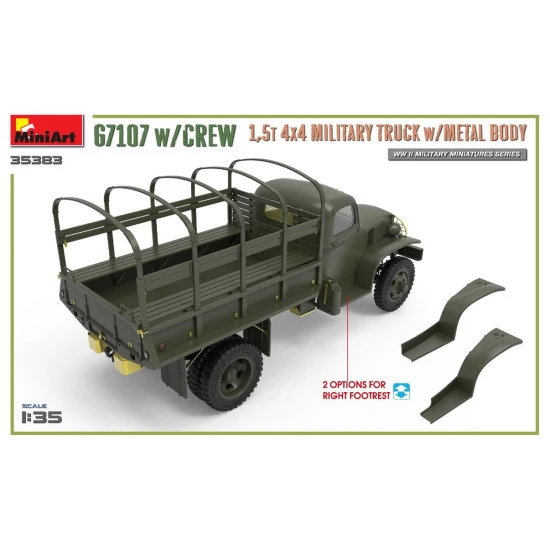 Miniart 35383 - 1/35 US Army Truck G7107 4X4 1.5T (Metal Side) scale model kit