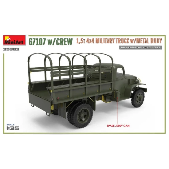 Miniart 35383 - 1/35 US Army Truck G7107 4X4 1.5T (Metal Side) scale model kit