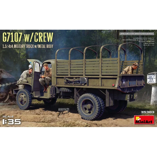 Miniart 35383 - 1/35 US Army Truck G7107 4X4 1.5T (Metal Side) scale model kit