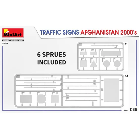 Miniart 35640 - 1/35 Road signs. Afghanistan 2000s scale plastic model kit