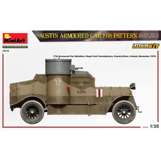 Miniart 39016 1/35 Austin armored car of the 1918 model. Ireland 1919-21 British