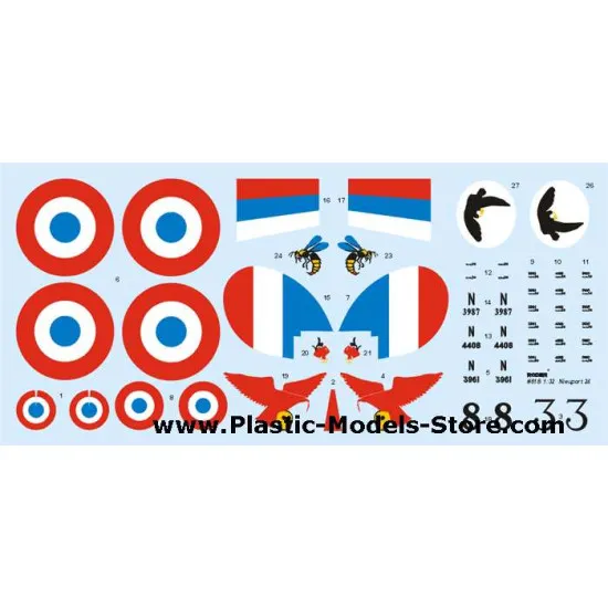 Nieuport 24 french biplane WWI 1/32 Roden 618