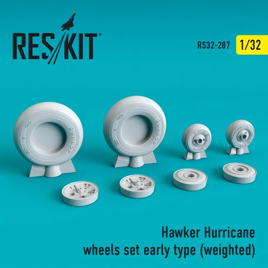 Reskit RS32-0287 - 1/32 Hawker Hurricane wheels set early type (weighted)