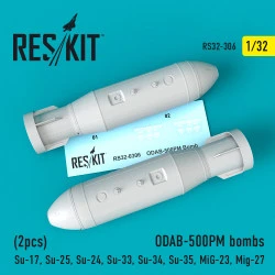 Reskit RS32-0306 - 1/32 ODAB-500PM bombs (2pcs) for plastic aircraft model