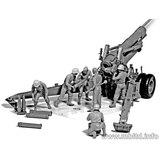 US Artillery Crew 6 fig WWII 1/35 Master Box 3577 US Artillery Crew 6 fig WWII 1/35 Master Box 3577
