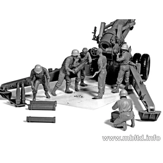 US Artillery Crew 6 fig WWII 1/35 Master Box 3577 US Artillery Crew 6 fig WWII 1/35 Master Box 3577