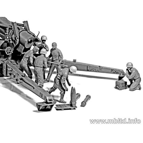 US Artillery Crew 6 fig WWII 1/35 Master Box 3577 US Artillery Crew 6 fig WWII 1/35 Master Box 3577