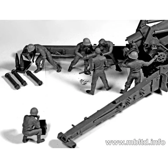 US Artillery Crew 6 fig WWII 1/35 Master Box 3577 US Artillery Crew 6 fig WWII 1/35 Master Box 3577