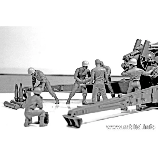 US Artillery Crew 6 fig WWII 1/35 Master Box 3577 US Artillery Crew 6 fig WWII 1/35 Master Box 3577