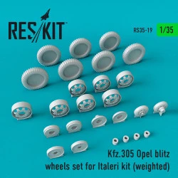Reskit RS35-0019 - 1/35 Kfz.305 Opel blitz wheels set for Italeri Kit (weighted)