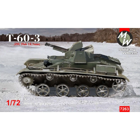 Military Wheels 7271 - 1/72 - Russian Tank T-60 (ZSU Flak 12,7 Mm) Model Kit