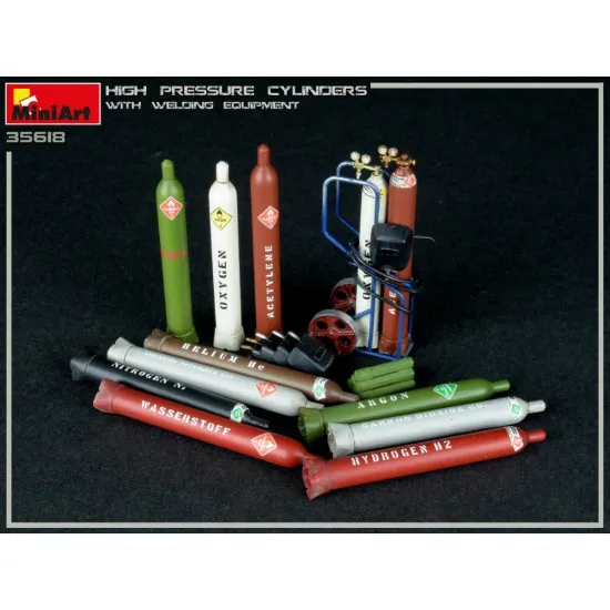 Miniart 35618 - 1/35 - HIGH PRESSURE CYLINDERS w/WELDING EQUIPMENT