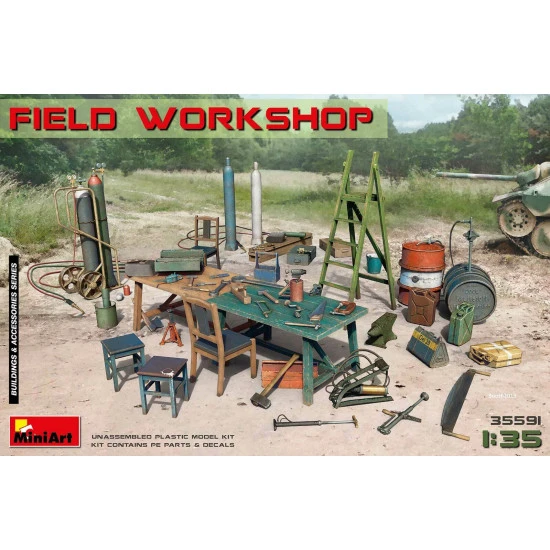 Miniart 35591 1/35 FIELD WORKSHOP Plastic Model Kit