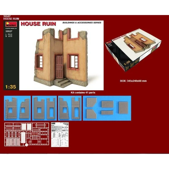 Miniart 35527 - 1/35 House Ruin Building Diorama