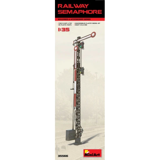 Miniart 35566 1/35 Railway Semaphore Buildings Accessories Plastic Model Kit