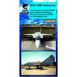 Katran 4817 - 1/48 MIG-31M Foxhound Exhaust Nozzles D-30F6 for HobbyBoss