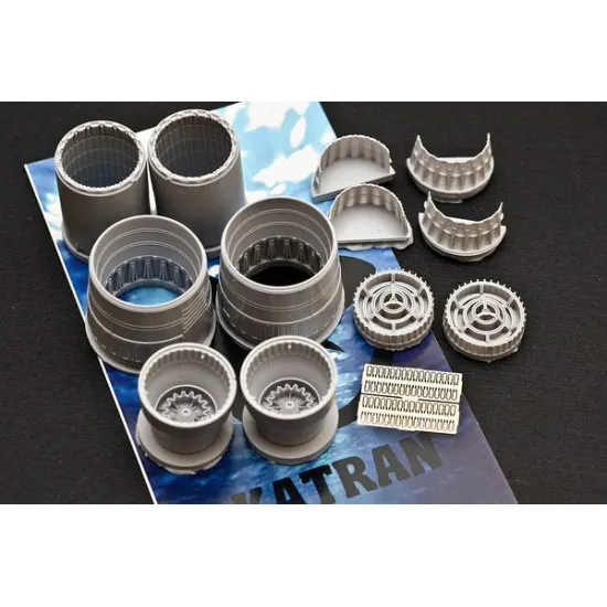 Katran 4817 - 1/48 MIG-31M Foxhound Exhaust Nozzles D-30F6 for HobbyBoss