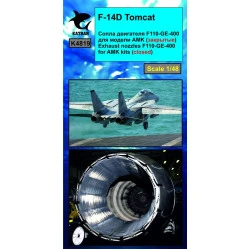 Katran 4819 1/48 F-14D Tomcat Exhaust Nozzles engine F-110-GE-400 (closed) AMK