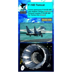 Katran 4821 1/48 F-14D Tomcat Exhaust Nozzles engine F-110-GE-400 closed Tamiya