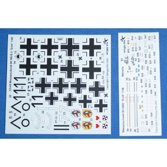 Wingsy Kits D5-08 - 1/48 D5-08 German WWII Fighter Messerschmitt Bf.109 E-3