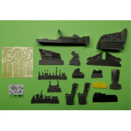 Kirrey 011 - 1/48 F-4 B/N Phantom cockpit set (Hasegawa kit) for aircraft model