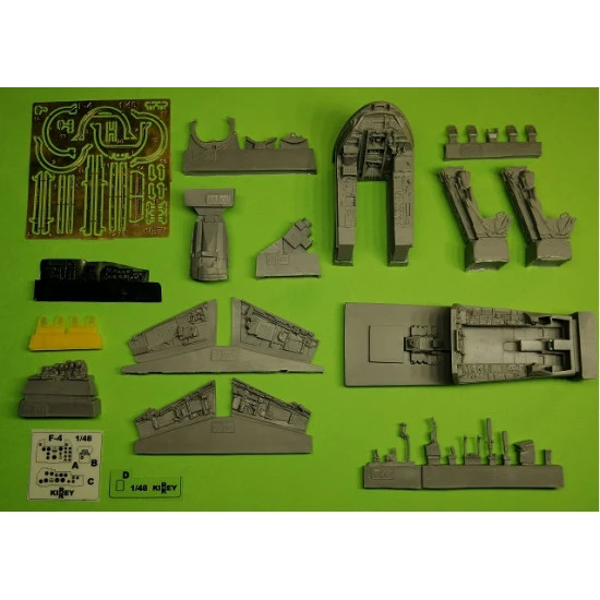 Kirrey 013 - 1/48 F-4 C Phantom cockpit set (Hasegawa kit) for aircraft model