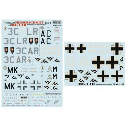 Print scale 48-102 - 1/48 - Me-110 Part 2 The complete set 1,5 leaf