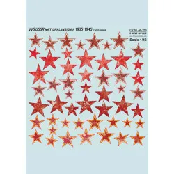 Print scale 48-156 - 1/48 - VVS USSR Faded National Insignia 1935-1945, 2 sheets