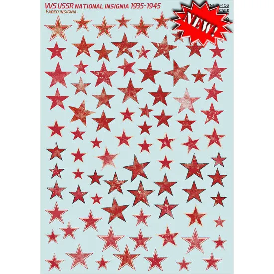 Print scale 48-156 - 1/48 - VVS USSR Faded National Insignia 1935-1945, 2 sheets